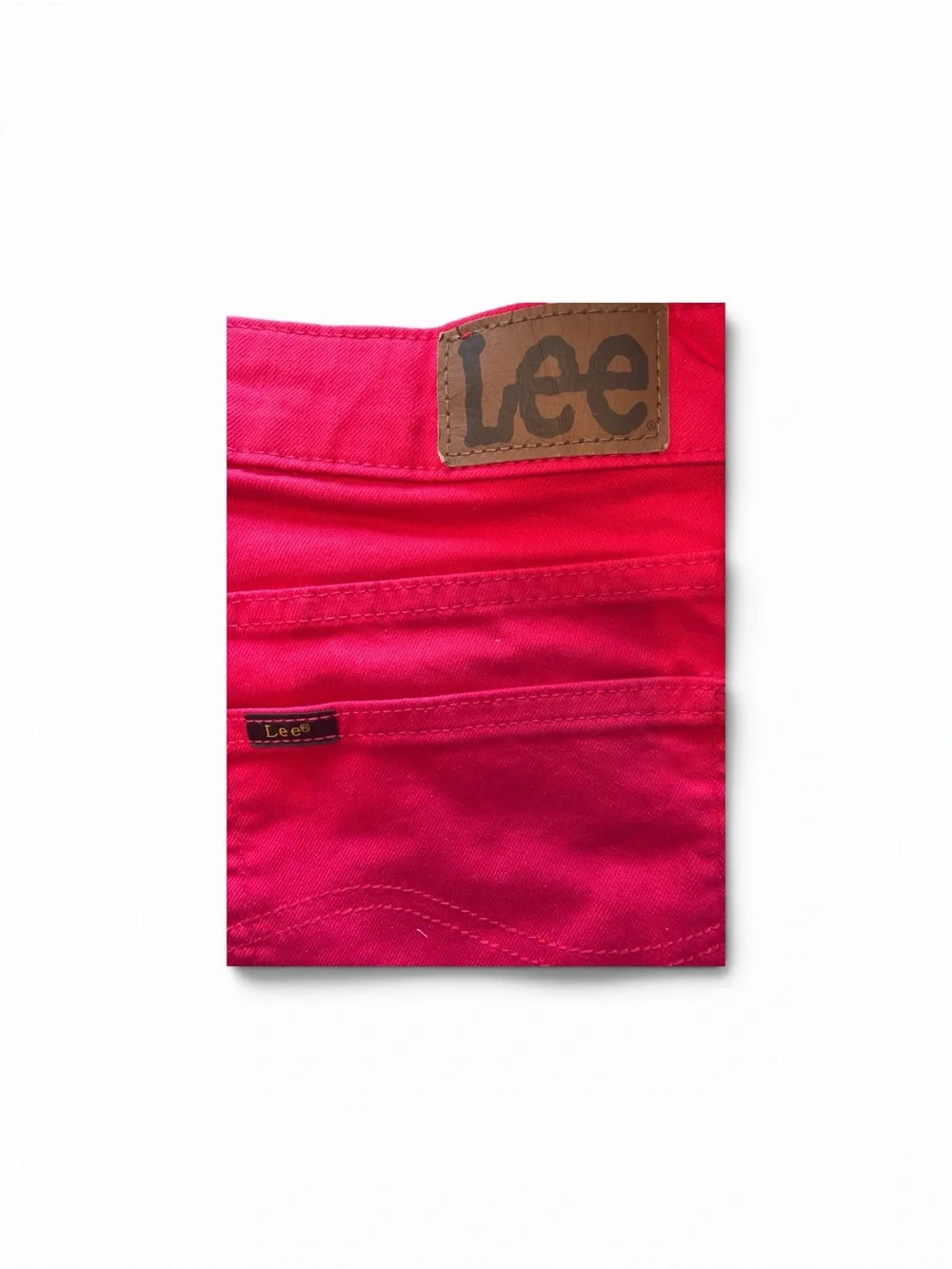 Lee Jean Women’s Casual Shorts In Colorful Red Cotton Blend Size 14